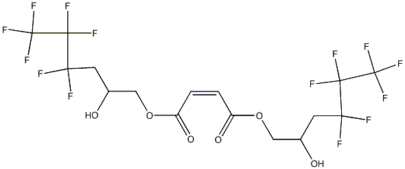 Maleic acid bis(4,4,5,5,6,6,6-heptafluoro-2-hydroxyhexyl) ester Struktur