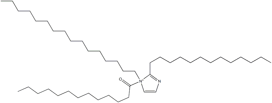 1-ヘキサデシル-1-トリデカノイル-2-トリデシル-1H-イミダゾール-1-イウム 化学構造式