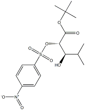 (2S,3R)-2-[(4-Nitrophenylsulfonyl)oxy]-3-hydroxy-4-methylpentanoic acid tert-butyl ester Structure