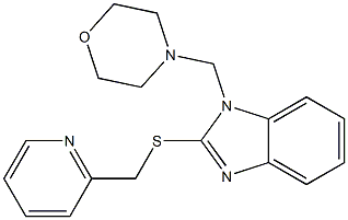 1-Morpholinomethyl-2-[(2-pyridinyl)methylthio]-1H-benzimidazole Structure