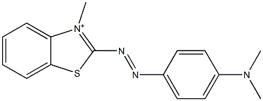 2-[[p-(Dimethylamino)phenyl]azo]-3-methylbenzothiazol-3-ium Struktur