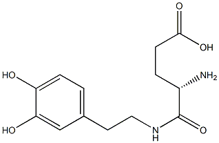 (S)-4-Amino-5-oxo-5-[(3,4-dihydroxyphenethyl)amino]valeric acid Struktur