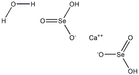 Calcium hydrogenselenite monohydrate Struktur