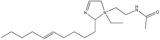 1-[2-(アセチルアミノ)エチル]-2-(5-デセニル)-1-エチル-3-イミダゾリン-1-イウム 化学構造式