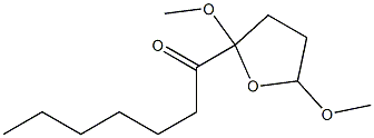 2-Heptanoyl-2,5-dimethoxytetrahydrofuran Struktur