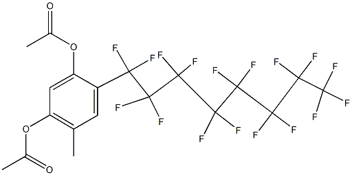 4-(Heptadecafluorooctyl)-6-methylbenzene-1,3-diol diacetate Structure