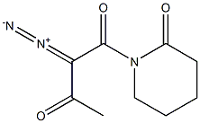 1-(2-ジアゾ-1,3-ジオキソブチル)ピペリジン-2-オン 化学構造式