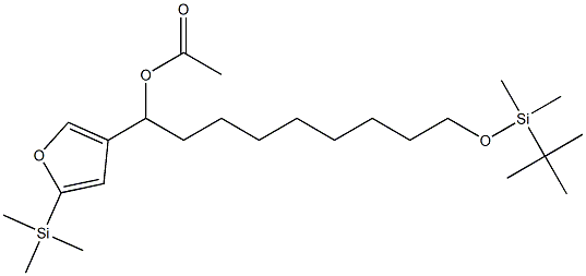 Acetic acid 1-[5-(trimethylsilyl)-3-furyl]-9-(tert-butyldimethylsiloxy)nonyl ester Struktur