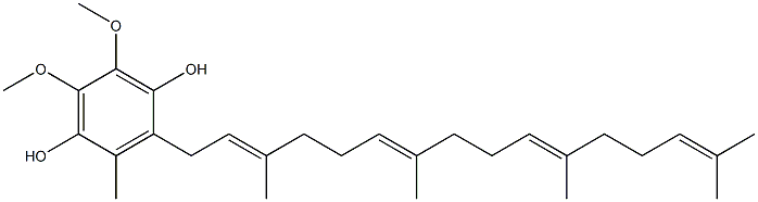 3-[(2E,6E,10E)-3,7,11,15-Tetramethyl-2,6,10,14-hexadecatetren-1-yl]-2-methyl-5,6-dimethoxybenzene-1,4-diol Struktur