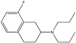 8-フルオロ-N,N-ジプロピルテトラリン-2-アミン 化学構造式