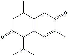 1,2,3,4,4a,5,6,8a-Octahydro-4,7-dimethyl-1-(isopropylidene)naphthalene-2,6-dione Structure