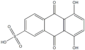 5,8-ジヒドロキシ-9,10-ジヒドロ-9,10-ジオキソアントラセン-2-スルホン酸 化学構造式