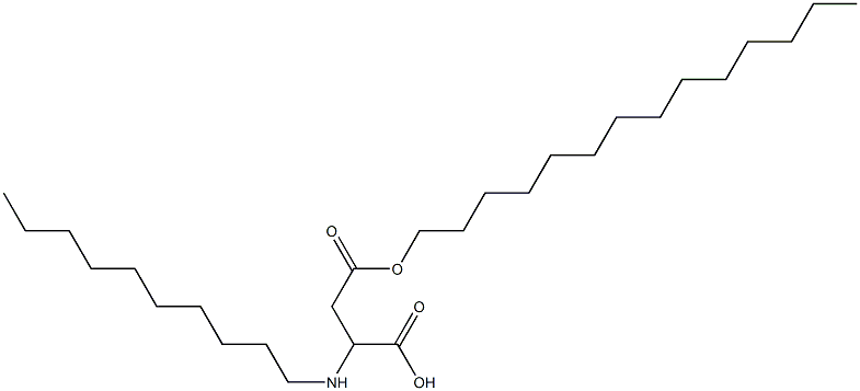 2-デシルアミノ-3-(テトラデシルオキシカルボニル)プロピオン酸 化学構造式