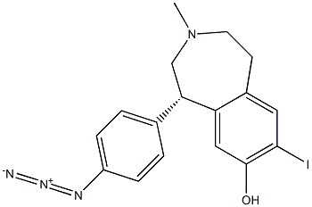 [1S,(-)]-8-Hydroxy-7-iodo-3-methyl-1-(4-azidophenyl)-2,3,4,5-tetrahydro-1H-3-benzazepine