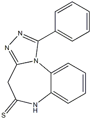 1-Phenyl-4H-[1,2,4]triazolo[4,3-a][1,5]benzodiazepine-5(6H)-thione 结构式