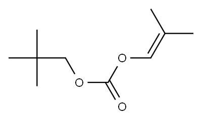 Carbonic acid 2-methyl-1-propenyl 2,2-dimethylpropyl ester Struktur
