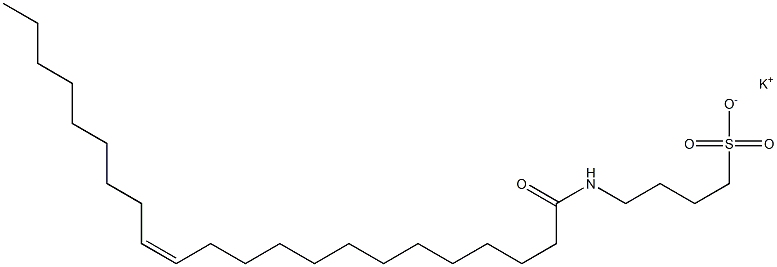 4-[[(Z)-1-オキソ-13-ドコセン-1-イル]アミノ]-1-ブタンスルホン酸カリウム 化学構造式