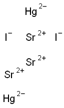 Strontium iodide-dicyanomercurate(II) Struktur