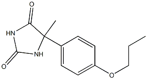 5-[p-(プロピルオキシ)フェニル]-5-メチルヒダントイン 化学構造式