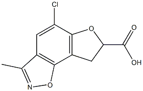 5-Chloro-7,8-dihydro-3-methylfuro[2,3-g][1,2]benzisoxazole-7-carboxylic acid Structure