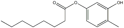 Octanoic acid 3-hydroxy-4-methylphenyl ester Structure