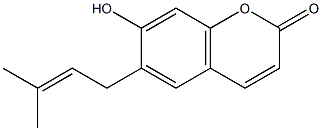 6-Prenyl-7-hydroxycoumarin Structure