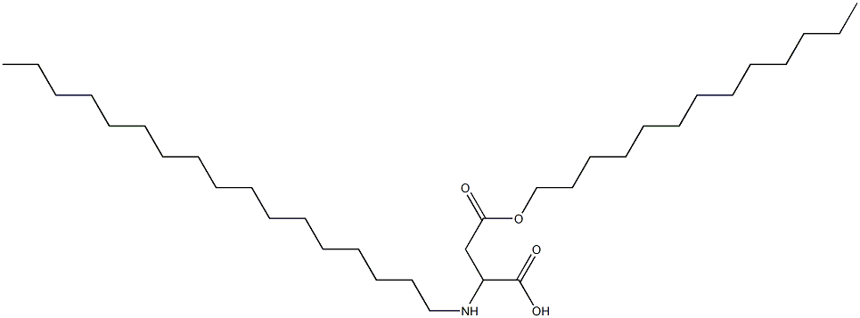 2-Heptadecylamino-3-(tridecyloxycarbonyl)propionic acid Structure