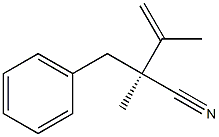 [S,(+)]-2-Benzyl-2,3-dimethyl-3-butenenitrile Struktur
