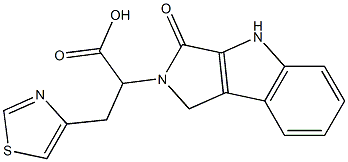 3-(4-Thiazolyl)-2-[[1,2,3,4-tetrahydro-3-oxopyrrolo[3,4-b]indol]-2-yl]propionic acid Struktur
