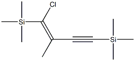 (Z)-1,4-Bis(trimethylsilyl)-1-chloro-2-methyl-1-buten-3-yne Struktur