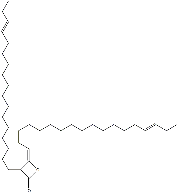 3-(14-Heptadecenyl)-4-(15-octadecen-1-ylidene)oxetan-2-one,,结构式