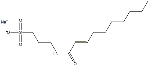 3-(2-Decenoylamino)-1-propanesulfonic acid sodium salt Structure
