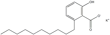 2-Decyl-6-hydroxybenzoic acid potassium salt Struktur
