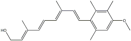 (2E,4E,6E,8E)-9-(2,3,6-トリメチル-4-メトキシフェニル)-3,7-ジメチル-2,4,6,8-ノナテトラエン-1-オール 化学構造式