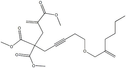 9-[(2-Butylallyl)oxy]-2-methylene-4,4-bis(methoxycarbonyl)-6-nonynoic acid methyl ester Structure
