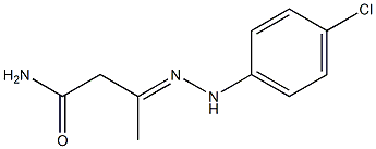 3-[2-(p-Chlorophenyl)hydrazono]butyramide Structure