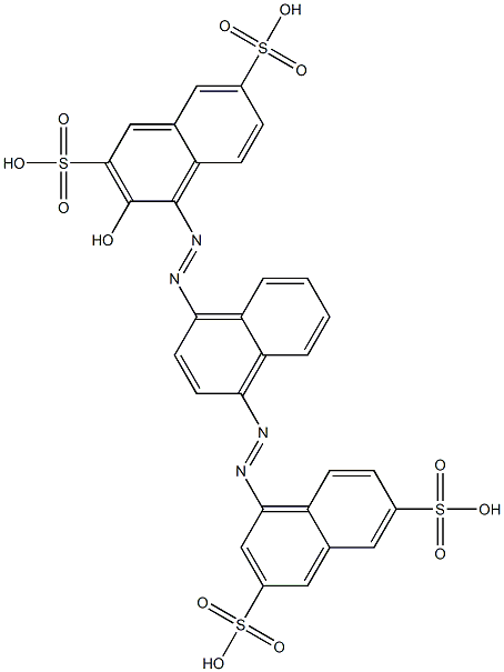 4-[[4-(3,6-Disulfo-1-naphthalenylazo)-1-naphthalenyl]azo]-3-hydroxy-2,7-naphthalenedisulfonic acid Structure