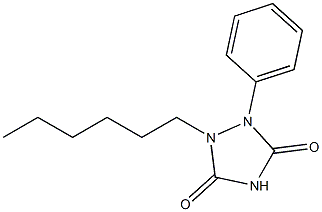 1-Hexyl-2-phenyl-1,2,4-triazolidine-3,5-dione 结构式