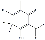 2-Acetyl-3,5-dihydroxy-4,4,6-trimethyl-2,5-cyclohexadien-1-one 结构式