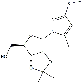 2-O,3-O-(Isopropylidene)-1-[3-(methylthio)-5-methyl-1H-pyrazol-1-yl]-1-deoxy-D-ribofuranose