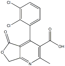 4-(2,3-Dichlorophenyl)-2-methyl-5,7-dihydro-5-oxofuro[3,4-b]pyridine-3-carboxylic acid Structure