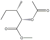 (2S,3S)-2-アセトキシ-3-メチルペンタン酸メチル 化学構造式