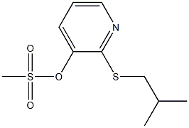 Methanesulfonic acid 2-(2-methylpropylthio)-3-pyridinyl ester 结构式
