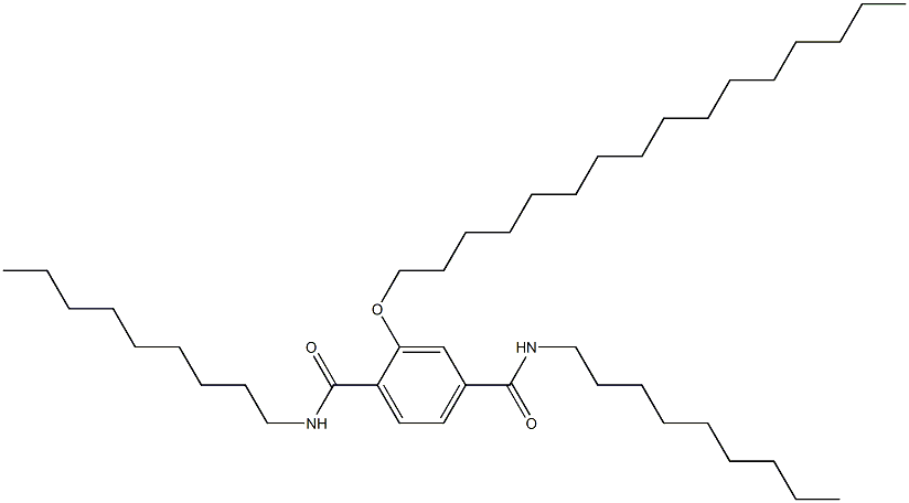 2-(ヘキサデシルオキシ)-N,N'-ジノニルテレフタルアミド 化学構造式