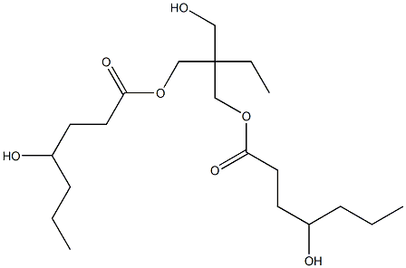Bis(4-hydroxyheptanoic acid)2-ethyl-2-(hydroxymethyl)-1,3-propanediyl ester Structure