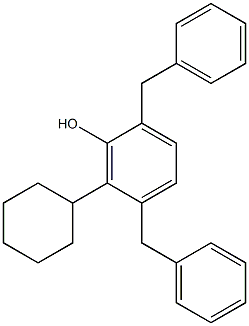 2,5-ジベンジル-6-シクロヘキシルフェノール 化学構造式