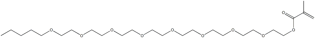 メタクリル酸2-[2-[2-[2-[2-[2-[2-(2-ペンチルオキシエトキシ)エトキシ]エトキシ]エトキシ]エトキシ]エトキシ]エトキシ]エチル 化学構造式
