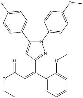 (Z)-3-(2-Methoxyphenyl)-3-[[1-(4-methoxyphenyl)-5-(4-methylphenyl)-1H-pyrazol]-3-yl]propenoic acid ethyl ester