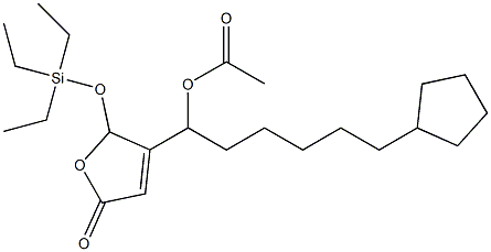 Acetic acid 1-[[2,5-dihydro-5-oxo-2-(triethylsiloxy)furan]-3-yl]-6-cyclopentylhexyl ester Struktur