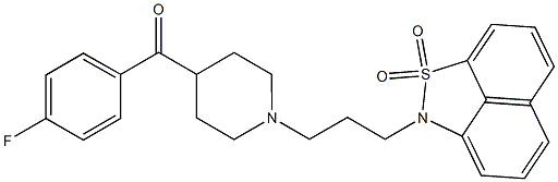 2-[3-[4-(4-フルオロベンゾイル)-1-ピペリジニル]プロピル]-2H-ナフト[1,8-cd]イソチアゾール1,1-ジオキシド 化学構造式